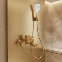 Ensemble de robinetterie de salle de bain en laiton de haute qualité, double fonction, pour douche et baignoire