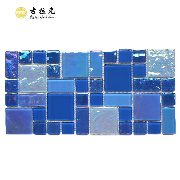 Mosaïque de verre pour l'intérieur piscine cuisine toilette salle de bain murs Illusion cristal carrelage décoration murale pour l'extérieur extérieur