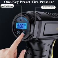 Compresseur d'air multifonction à gonflage rapide, portable, sans fil, 150 PSI, pompe à gonflage de pneus de voiture avec éclairage LED et affichage numérique