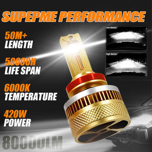 Chenlang - Bombilla LED Súper Brillante de 420 W y 40000 LM con Seis Tubos de Cobre H1 9005 9006 H11 para Faros Antiniebla H7 H4, Bombilla LED para Coche - Product Image 3