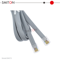 Câbles plats 6 Core 26AWG Câbles de ligne téléphonique d'extension téléphonique modulaire RJ12