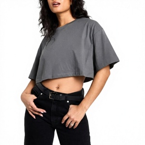 Fashion Women's Eco-Friendly Canvas Crop <b>Top</b> T-Shirts 2026 Trendy Style Quick Dry Fitness Wear Women's Crop <b>Top</b> T-Shirts - Product Image 1
