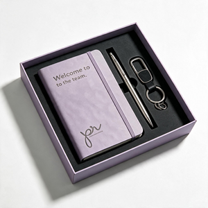 Set de Regalo Personalizado de Bienvenida para el Equipo, Cuaderno A5 con Bolígrafo y Llavero, Set de Regalo con Logotipo Personalizado para la Oficina del Equipo - Product Image 3