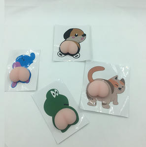 Милые Мультяшные наклейки задницы 3D Мультяшные мягкие стикеры Детские декомпрессионные игрушки забавные мягкие сжимающие милые наклейки - Product Image 4