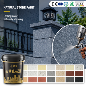 Peinture à effet pierre véritable Blue Kingfisher Trade Factory avec aspect naturel pour l'extérieur des centres commerciaux - Product Image 1