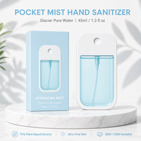 Spray pour les mains écologique, désinfectant nourrissant pour les mains avec parfum, ingrédient actif, emballage avec logo privé