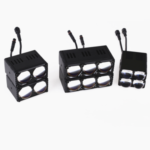 Ampoule de phare LED Senlo X3 à 3 lentilles 140W Luces Led Mini Dual Color Car 3 Fog Lamp Motorcycle Lazer Light - Product Image 6