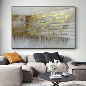 Cuadro Grande Abstracto del <span class=keywords><strong>Muro</strong></span> <span class=keywords><strong>Occidental</strong></span> de Jerusalén, Kotel, Lienzo Hecho a Mano, Paisaje con Personas, Pintura al Óleo, Arte de Pared para Decoración Moderna de Sala de Estar - Product Image 3