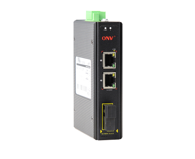 Industrial Gigabit Ethernet Switch with SFP Fiber - 2*1000M RJ45 & Dual DC Power