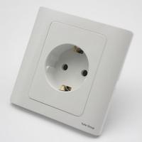 Prise murale 86 Type ABS à écran tactile, norme européenne, trois pôles avec mise à la terre, 13A 250V, indice de protection IP20, design minimaliste, facile à installer