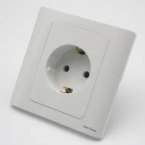 86 Type ABS Touch Panel European Standard Three Pole Grounding <b>Socket</b> 13A Wall <b>Socket</b> - Product Image 3