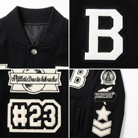 Blouson de baseball tendance pour homme, col montant, style streetwear, brodé, coupe ample, 420 grammes, haute qualité