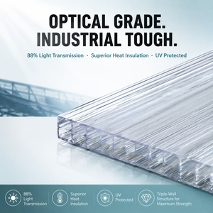 Lastra di copertura in policarbonato trasparente resistente agli urti, certificata ISO CE, <span class=keywords><strong>per</strong></span> lucernari di edifici commerciali. - Product Image 5