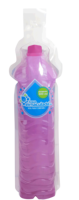 Sacs d'emballage personnalisés en PET/PE en forme de bouteille pour jus, boissons et eau purifiée avec fonction de scellage thermique et support.