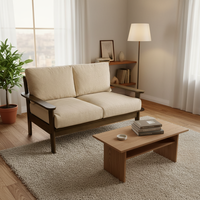 Canapé d'angle confortable sur mesure Wanxing pour salon, style Chesterfield, design japonais, pour appartement et villa, en bois massif