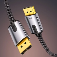 Cable SAMZHE 8K DP1.4 Chapado en Oro, Cable 4K/2K 240Hz 28AWG FreeSync FEC DSC DisplayPort para PC, Juegos, Esports, Monitor, Video