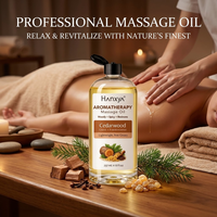 Huile de massage aromathérapeutique au cèdre, marque privée, 237 ml, flacon pompe, OEM ODM personnalisé