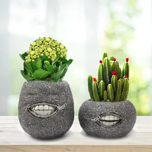 Cartoon design pot Resin Crafts Artificial Sculpture Outdoor Garden Decoration polyresin flower pot