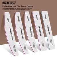 Lime à ongles professionnelle lavable avec logo personnalisé, limes à ongles et râpe grises zébrées avec logo professionnel