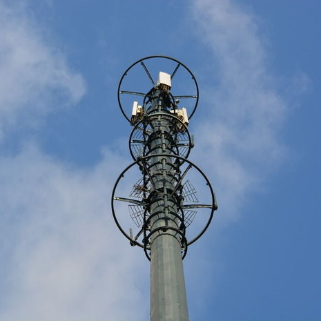 30 м оцинкованная стальная трубка Телеком монополь коммуникационная антенна стойка башня