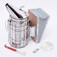 Kit de fumoir à abeilles en acier inoxydable avec bouclier thermique, comprend un outil de ruche, équipement d'apiculture