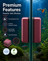 Nettoyeur magnétique pour aquarium, design flottant, brosse double face, vente en gros OEM/ODM, respectueux de l'environnement