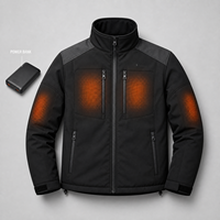 Veste chauffante imperméable pour homme, plusieurs zones chauffantes, coupe-vent, manteau thermique électrique pour la randonnée et la pêche