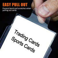 2.5*3.5, PTCG, TCG Protectores de Tarjetas Transparentes y Semirrígidos de Carga Superior de Fácil Extracción, Fundas para Tarjetas con Ondas, Protectores de Tarjetas con Pestañas