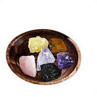Coffret Cadeau de Cristaux d'Améthyste Brute pour le Yoga et la Méditation, Pierres de Démagnétisation et de Concentration avec Emballage Cadeau