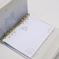 Carpeta de Anillas Magnética A5 Personalizada para Empresas, con Mecanismo de 6 Anillas Doradas, para la Imagen de la Empresa y Documentos Comerciales