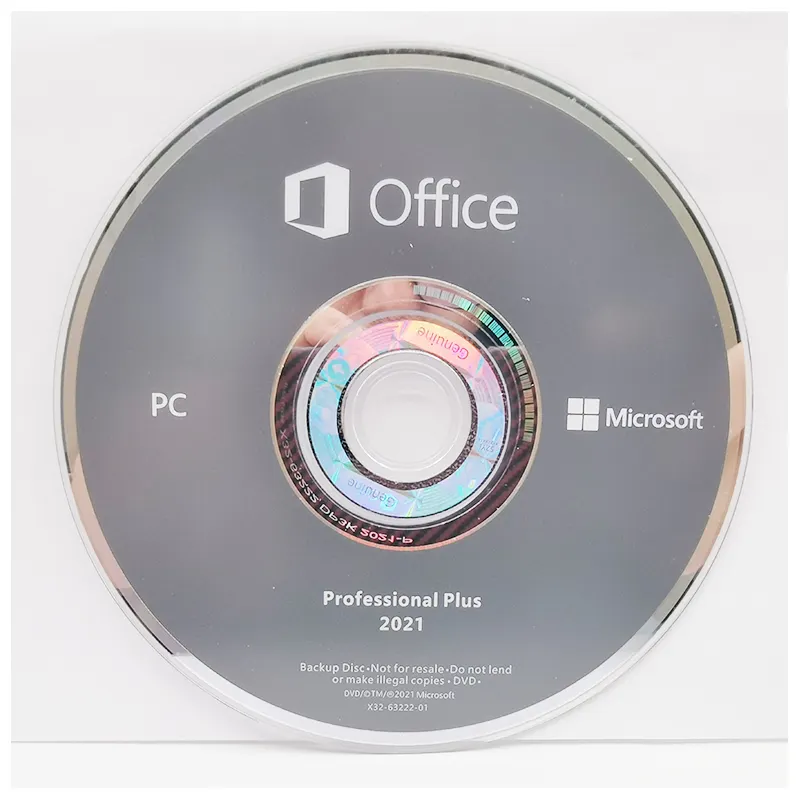 Office 2021 Professional Plus / Office 2021 Pro Plus DVD แพ็คเกจเต็ม กุญแจเข้าเล่มการเปิดใช้งานออนไลน์