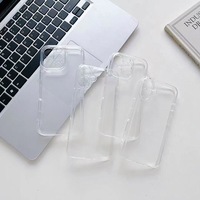 Étui transparent antichoc avec coque de téléphone transparente en TPU pour iPhone 11 12 13 14 15 16 Pro Plus