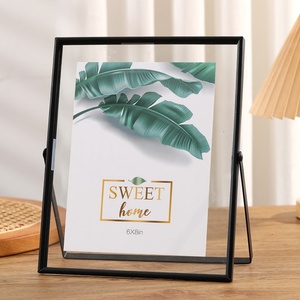 Marco de <span class=keywords><strong>Fotos</strong></span> Metálico de Sobremesa para <span class=keywords><strong>Fotos</strong></span> <span class=keywords><strong>Polaroid</strong></span>, Tamaños de 6, 7 y 8 Pulgadas, Pinturas y Decoraciones de Flores Secas - Product Image 4