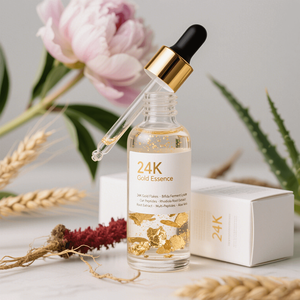 Suero de colágeno dorado OEM 24K, crema hidratante blanqueadora con niacinamida, Etiqueta Privada, cuidado de la piel coreano - Product Image 3