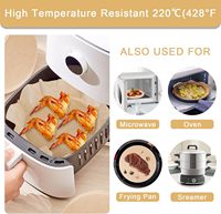 Papel Antiadherente para Freidora de Aire, para Hornear, Asar y Cocinar, Material Seguro para Alimentos