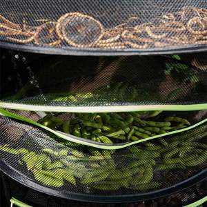Double-Tier Collapsible Hanging Mesh <b>Drying</b> <b>Rack</b> Black Round Hook Type Outdoor Storage Multifunctional - Product Image 4