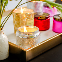 Großhandel Private Label Logo Home Luxus 4oz Hochzeit Einzigartige Hand Pour Gel Bulk Glas Jar Natürliche Soja Wachs Duft kerze