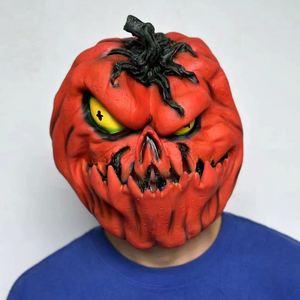 Máscara de Látex de Calabaza Demoníaca para Halloween, Terrorífica, para Disfraces, Decoración para Fiestas de Adultos - Product Image 1