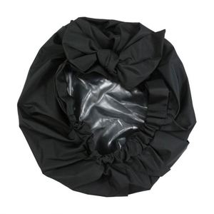Gorro de Ducha de Satén para Mujer, Impermeable, de Doble Capa, Reutilizable, Grande, con Lazo, para Todo Tipo de Cabello, Set de Regalo - Product Image 3