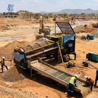 Séparateur d'or alluvial personnalisé, installation mobile de lavage d'or 30-50 TPH, tamis rotatif pour or, résistant à la chaleur, service en Afrique et à l'étranger