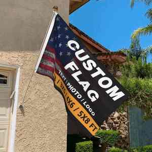 Drapeaux personnalisés en polyester double face 3x5 pieds, résistants à la décoloration, avec design lumineux, personnalisez votre propre logo/photo/texte, style tendance, utilisation promotionnelle - Product Image 5