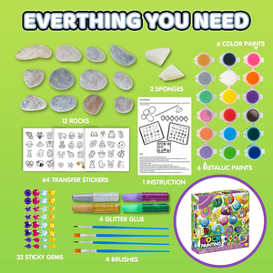 Perfect Kraft Family Creative Activity Rock <b>Painting</b> Kit Non-Toxic <b>Painting</b> Toddler Birthday Gifts for Children - Product Image 5