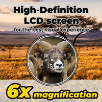 Télémètre laser de chasse portable 1200m, précision 1m, batterie rechargeable Type-C, couleur camouflage, grossissement 6X, extérieur