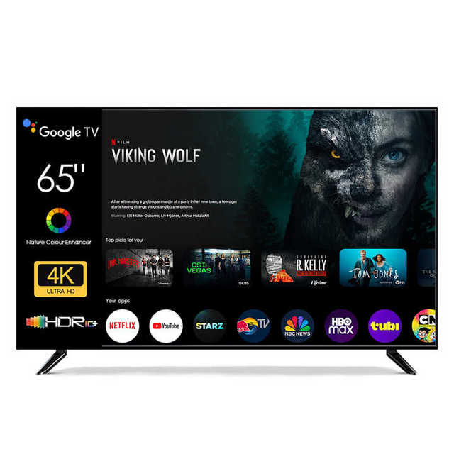 Cheap 65/75/85 Inch 4K UHD HDTV LED Smart TV Android OS Customizable Resolution Built-In Speaker Game Mode for Home Hotel Use