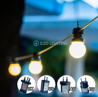 50 m LED 100m 10m 15m guirlande lumineuse guirlande extérieure G50 ampoules mondiales jardin Patio mariage décoration de noël