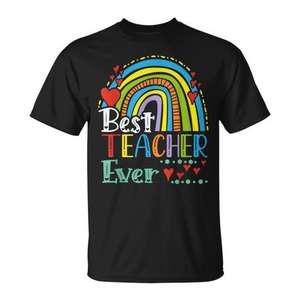 T-shirt Rainbow Teaching Lover, meilleur professeur de tous les temps pour les enseignants et les élèves - Product Image 1