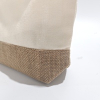 Sac à cosmétiques en toile de jute vierge par sublimation Mini pochette en lin personnalisée de haute qualité pour l'impression