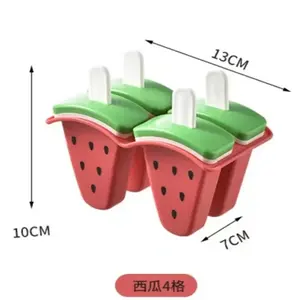 Molde DIY casero para helados y paletas con tapa, molde con forma de sandía para jugo congelado, leche, herramientas de cocina para hacer helados - Product Image 2
