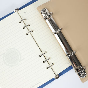 Carnet de notes A5 en cuir PU avec 6 anneaux, rechargeable, personnalisable avec logo, pour la planification et le journalisation – Vente en gros - Product Image 5