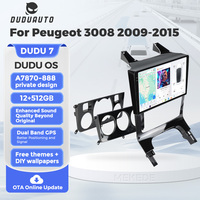 DUDUAUTO Autoradio Lecteur Multimédia Navigation GPS Stéréo Autoradio Car-play pour Peugeot 3008 5008 AT MT 2009 - 2015